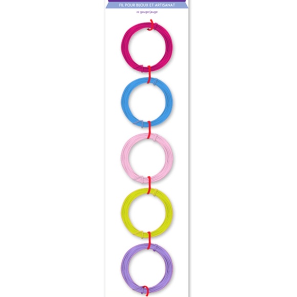 🆕 NEW 1 pack of 5 pcs Craft Beading Wires - Fils pour bijoux artisanat - Picture 2 of 5